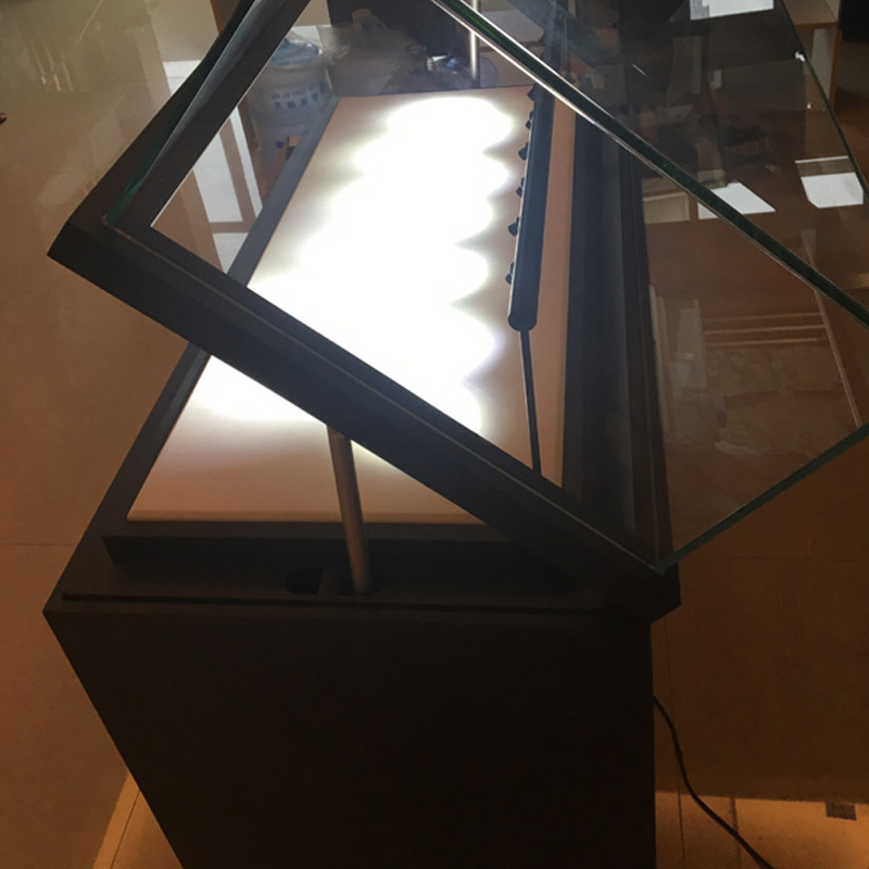博物馆电动掀起恒温恒湿低反射防紫外线文物展示平柜 实创-FF005