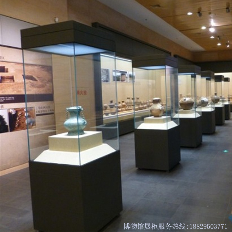深圳市实创博物馆展柜博物馆低反射恒温恒湿瓷器独立展柜 实创-A010
