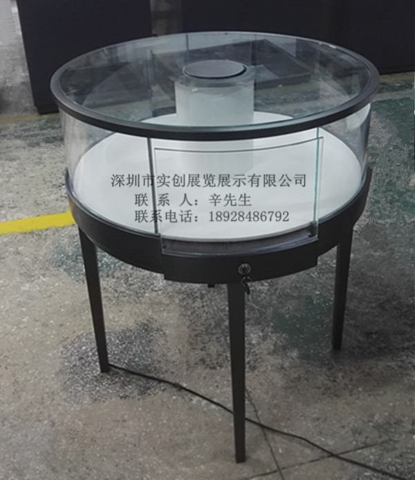 不锈钢圆形珠宝展柜