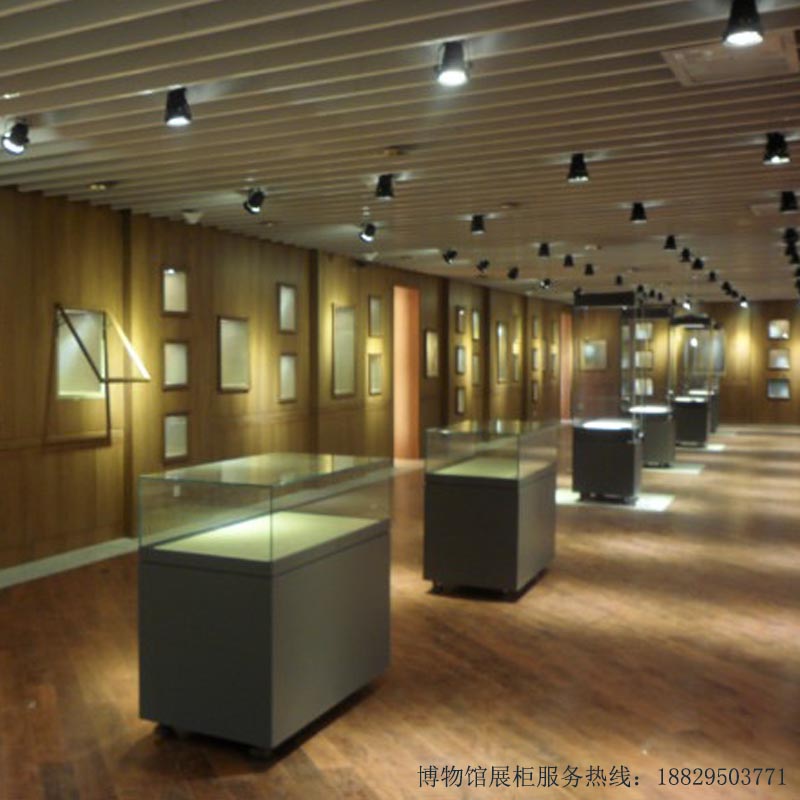 深圳市实创博物馆半自动掀起文物展示平柜 实创-FF013